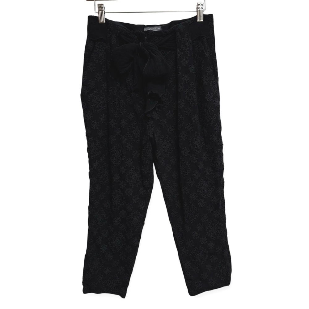 Sachin + Babi Embroidered Eyelet 100% Silk Pants